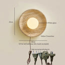 Ljojo LED Wall Lamps: Nordic Minimalism Bedroom & Living Room Light, Yellow Travertine