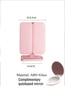 Ljojo LED Lighted Rechargeable 10x Magnifying Makeup Mirror, Foldable Double Sided Travel Beauty Mirror
