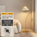 LED Fishing Floor Lamp Modern Stand Light Gold Black White Living Room Decoration