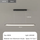 Ljojo Modern LED Pendant Light Wood Grain/White/Black Chandelier for Dining Kitchen Living Room
