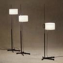 Ljojo Spanish Designer Floor Lamp Metal Body Fabric Shade Adjustable Height E27 Bulb