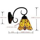 Dragonfly Tiffany Style Small Wall Lamp: Hand-welded Stained Glass Lighting by Ljojo