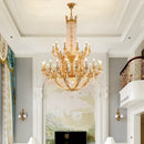 French Empire Copper Crystal Chandelier | Large Luxury Hanging Pendant Light by Ljojo