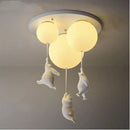 Ljojo Bear Ceiling Lamp Resin Pendant Light for Kid Children Kindergarten Living Room
