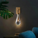 Ljojo Waterdrop Glass Wall Sconce - Modern Copper Wall Light for a Stylish Home