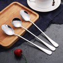 Ljojo Long Handle Stainless Steel Coffee Spoon Ice Cream Dessert Korean Style Tableware