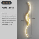 Ljojo LED Wall Light: Modern Long Strip for Bedroom and Living Room