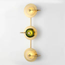 Ljojo Wattle Circle Wall Lamp: Green Crystal Art Deco Lights for Living Room