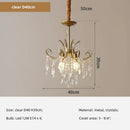 French Crystal LED Pendant Light: Romantic Bedroom Luxury Lamp by Ljojo