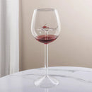 Ljojo 10oz 3D Shark Red Wine Goblet Cup in Pink, White, Blue, Grey