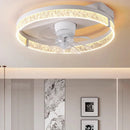 Ljojo Modern Black Acrylic Folding Ceiling Fan Light with Led Light - Quiet & Elegant
