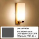 LED Wall Lamp Modern Nordic Solid Wood Light Fixture by Ljojo for Bedroom Living Room Balcony