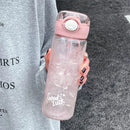 Ljojo 500/600ML Large Capacity Straw Water Bottle - BPA Free Sports Drinkware Cup