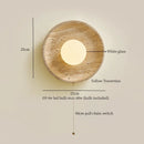 Ljojo LED Wall Lamps: Nordic Minimalism Bedroom & Living Room Light, Yellow Travertine