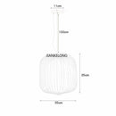 Foscarini Spokes 1/2 Suspension Pendant Light: Elegant White Birdcage Lamp for Dining Room