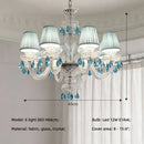 K9 Crystal Chandelier Lighting for Living Room | Romantic Candle Pendant Lights by Ljojo