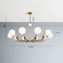 Nordic Glass LED Chandelier Pendant Lamp for Home Decor by Ljojo