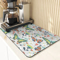 Butterfly Print Table Mat Coaster Set by Ljojo: Kitchen Accessories Absorbent Drying Mat
