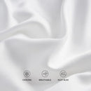 Ljojo Luxury Bamboo Fiber Duvet Cover Set with Pillowcase - Hot Sleeper Bedding