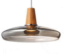 Modern Pendant Light Led Glass Lampshade Wooden Hanging Suspension American Retro Bar Table Gray Nordic Dining Loft Decor Lamp by Ljojo