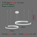 Nordic Designer Pendant Light: Round LED Chandelier for Dining Room by Ljojo