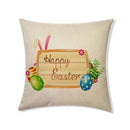 Easter Rabbit Eggs Design Linen Pillowcase - Ljojo Brings Spring Joy