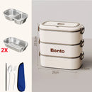 Ljojo 3-Layer Stainless Steel Lunch Box Set