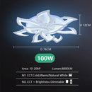 Ljojo Lotus Ceiling Chandelier: Modern Luxury LED Bedroom Lamp Art Decor Lighting