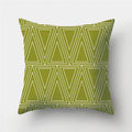 Army Green Geometric Printed Pillowcase by Ljojo for Living Room and Bedroom Decor