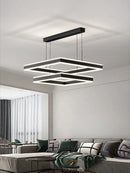 Ljojo 2022 New Light Luxury Square Chandelier LED Lamp - Nordic Modern Minimalist Style