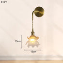 Copper Japanese Style Aisle Wall Lamp | Retro Flower Led Lighting by Ljojo