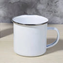 Ljojo 350ML White Enamel Sublimation Coffee Mug for Home and Coffee Shop