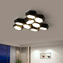 Ljojo Modern Geometry Led Ceiling Lamp Dimmable Chandeliers for Living Room Nordic Home Decor