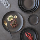 Ljojo Matte Ceramic Steak Plate, Nordic Style, Scratch Resistant, Western Food Tray