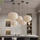 White Pumpkin-Shaped LED Pendant Lamps for Modern Home Decor by Ljojo
