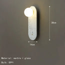 Ljojo Luxury Glass Sconce Wall Lamp | Marble Decoration for Bedroom Living Room