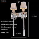 Ljojo Luxury Crystal Wall Lamp for European Villa Bedroom and Living Room
