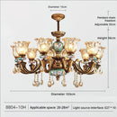 European-Style Luxurious Chandelier Living Room Lamp Crystal Retro Resin Grand Dining Ljojo