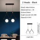 Nordic Luxury Cream Ball Leather Chandelier by Ljojo