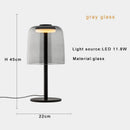 Green Glass Table Lamp for Home Office Bedroom Nightstand, Ljojo Luxury Desk Light