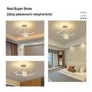 Ljojo Stylish Minimalist LED Ceiling Lamp Chandelier Elegant Home Decor Lighting Fixture for Bedroom Dining Room