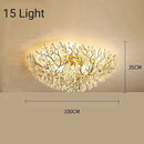 LED Modern Crystal Ceiling Lamp Tree Branch Chandelier for Living Room by Ljojo