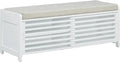 Ljojo™ Entry Shoe Bench with Cushioned Seat, 2 Drawers & Slatted Shelf