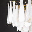 French Marble Pendant Light Modern Copper Chandelier LED Water Droplet for Home Decor by Ljojo