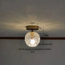 Ljojo Modern Amber Glass LED Ceiling Lights with Copper Socket for Home Decoration