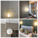 Ljojo Metal Pendant Lights Glass Ball Nordic Decor Hanging Lamp