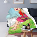 Heidi Alps Fleece Blanket Soft Cozy Throw Bedding for Sofa by Ljojo