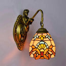 European Stained Glass Mermaid Wall Lamp for Bedroom - Ljojo Aisle Staircase Light