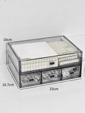 Acrylic Desk Organizer Drawer Set by Ljojo™: Transparent Desktop Storage for Stationery & Books