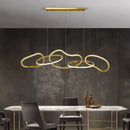 Ljojo Modern Minimalist Circular Hollow Staircase Chandelier for High Ceiling Living Room